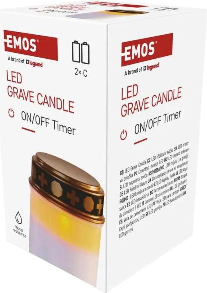 LED KERZE, 12,5 cm, 2x C, vonkajšie a vnútorné, Vintage, Obrázok produktu 