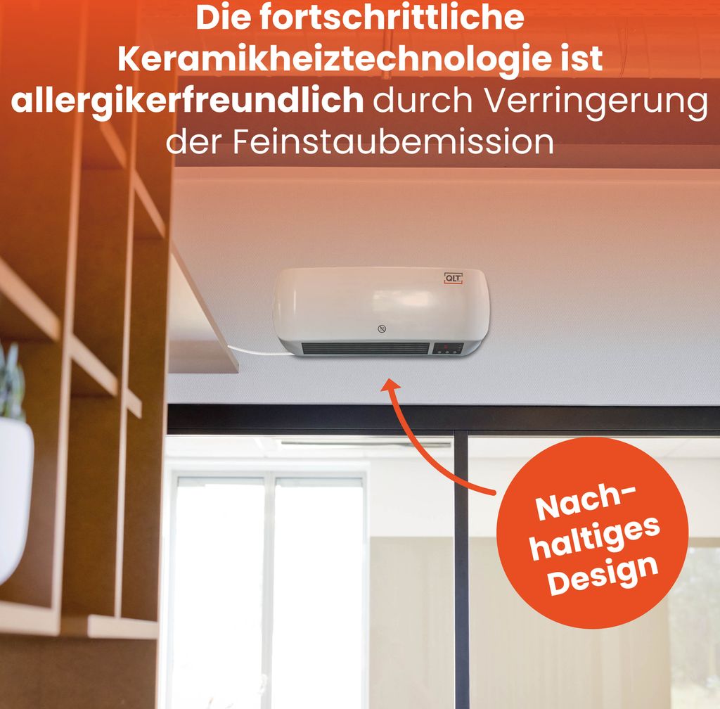 QLT 2-in-1-Wandheizung - Elektrische und keramische Heizung Produktbild 5
