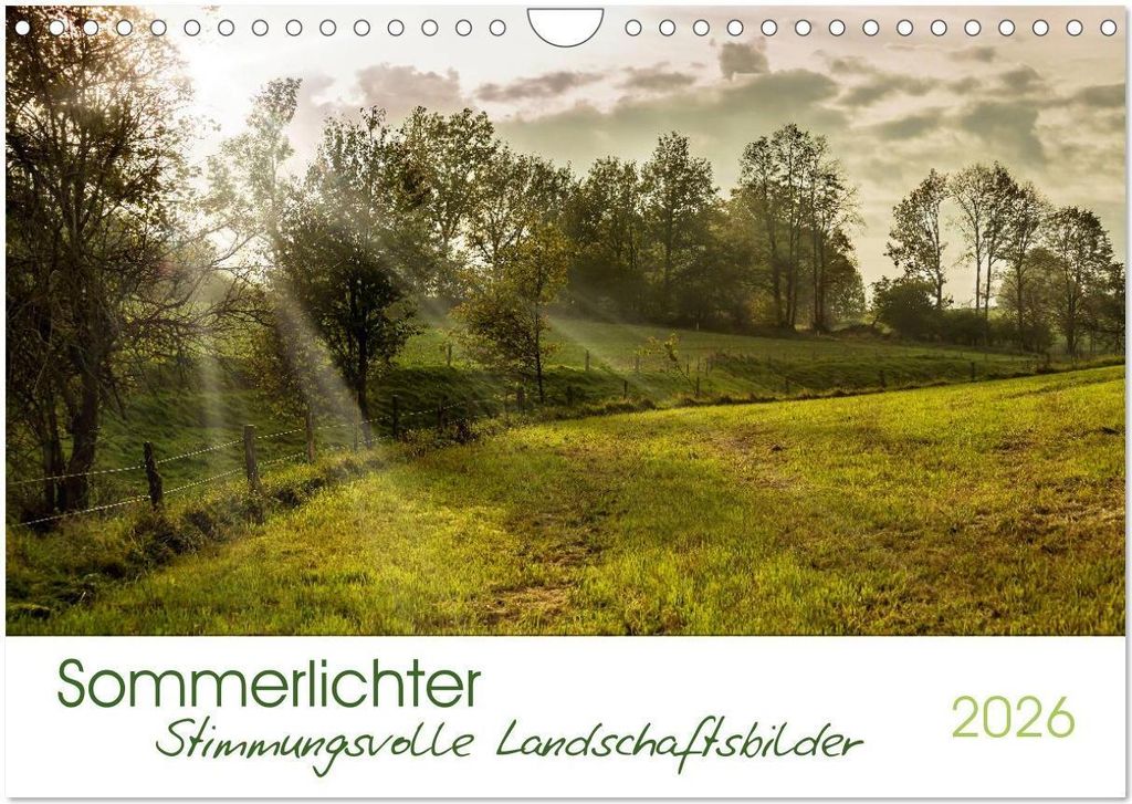 Sommerlichter - Stimmungsvolle Landschaftsbilder (Wandkalender 2026 DIN A4 quer), CALVENDO Monatskalender