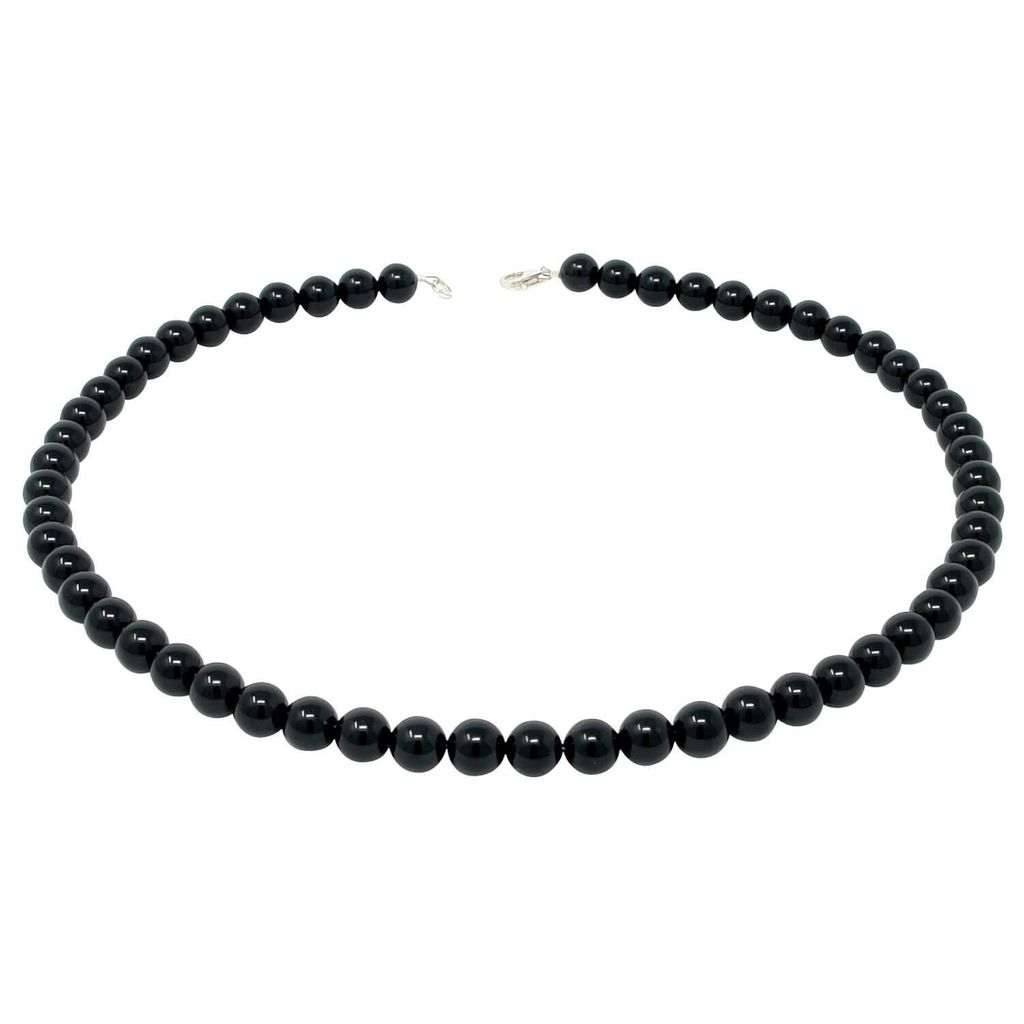 Kette-aus-Onyx-und-925-Silber-schwarz-klassisch