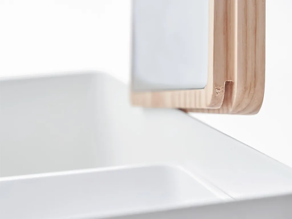 Vanity Case Fixe pour Maquillage Tower Blanc avec Miroir de Table Chic - 6