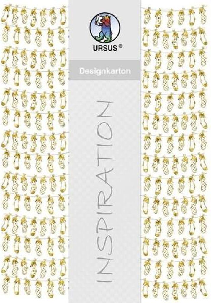 Designkarton gold 200g/qm A4 VE=5 Blatt Motiv 6