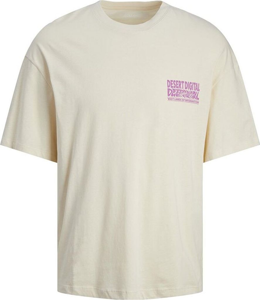Jack & Jones Pixel Paradise Kurzarm-t-shirt Beige M Mann Beige M