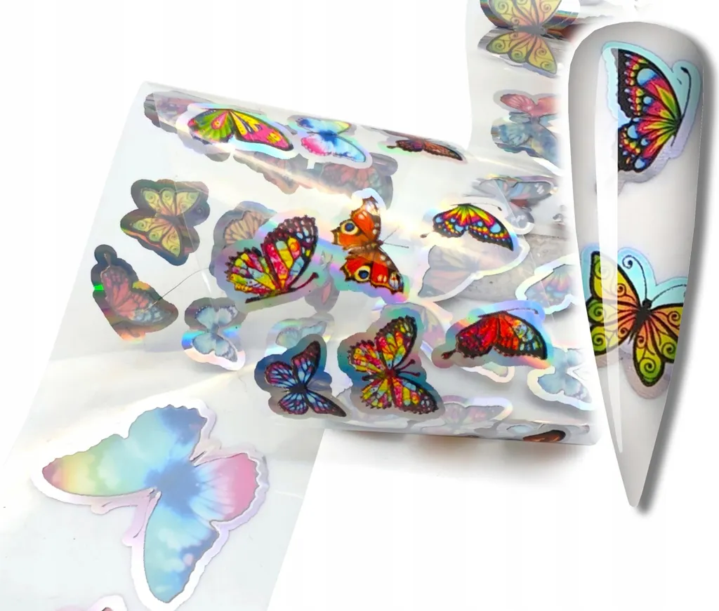 Foil Unghie Farfalle Olografiche 40cm | Nail Art DIY Effetto Wow