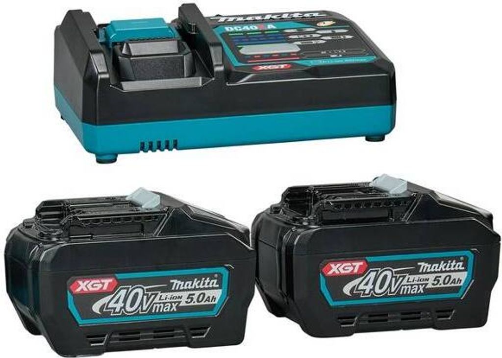 Makita Zestaw Zasilający 40V 2X5,0Ah Xgt (Bl4050Fx2+Dc40Rb) Zdjęcie produktu 