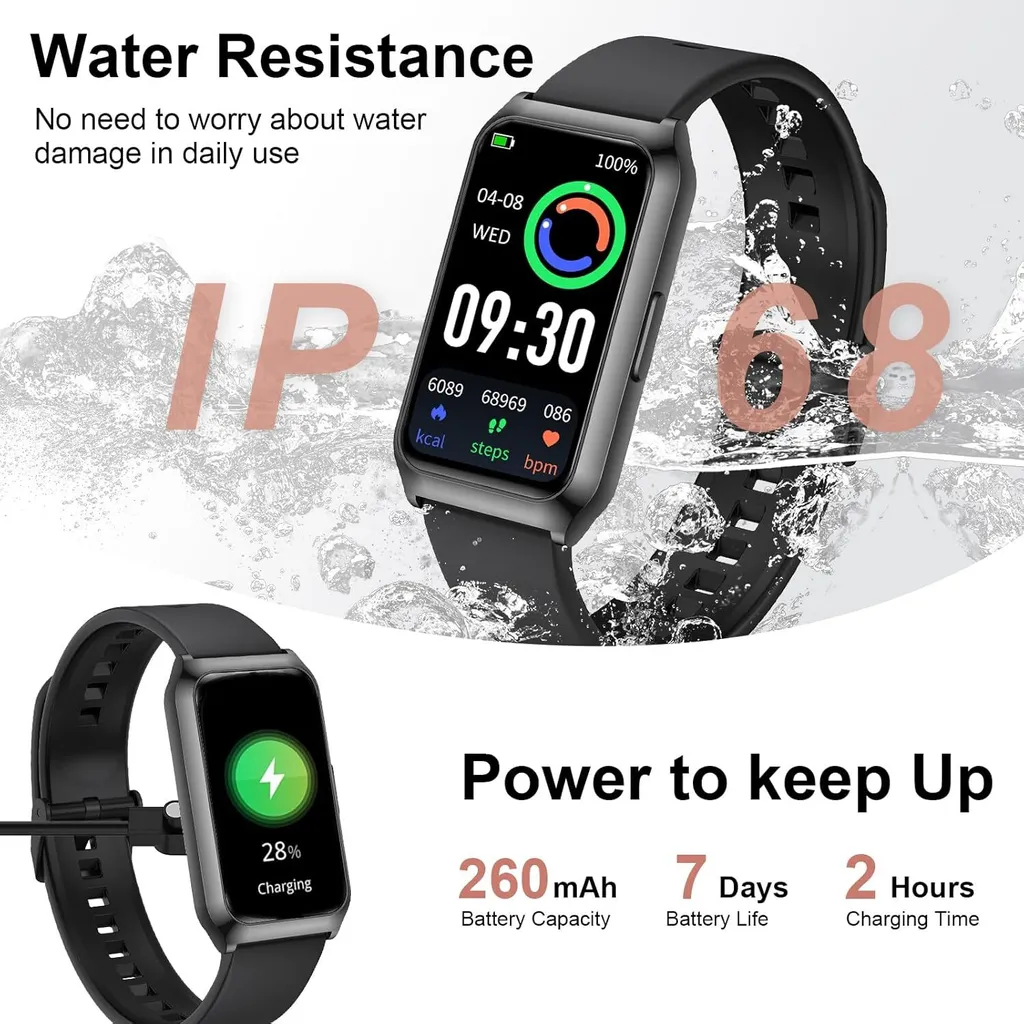 Smartwatch Impermeabile IP68 per Donna con SpO2 e Cardio - 5
