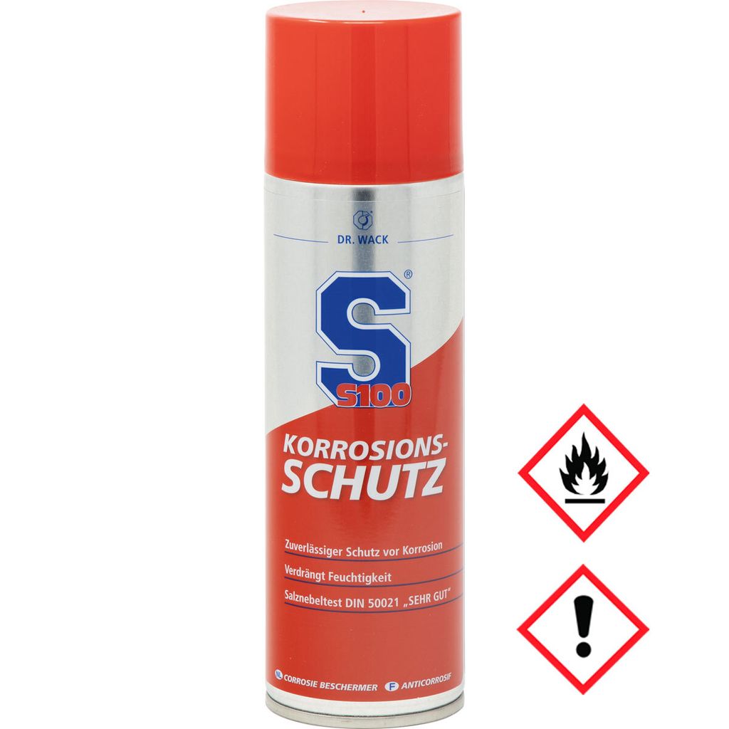A spray can of Dr. Wack S100 Korrosionsschutz.