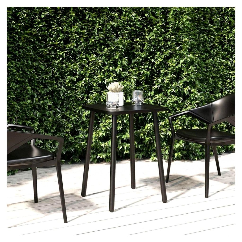 Gartentisch Anthrazit 50x50x71cm Stahl