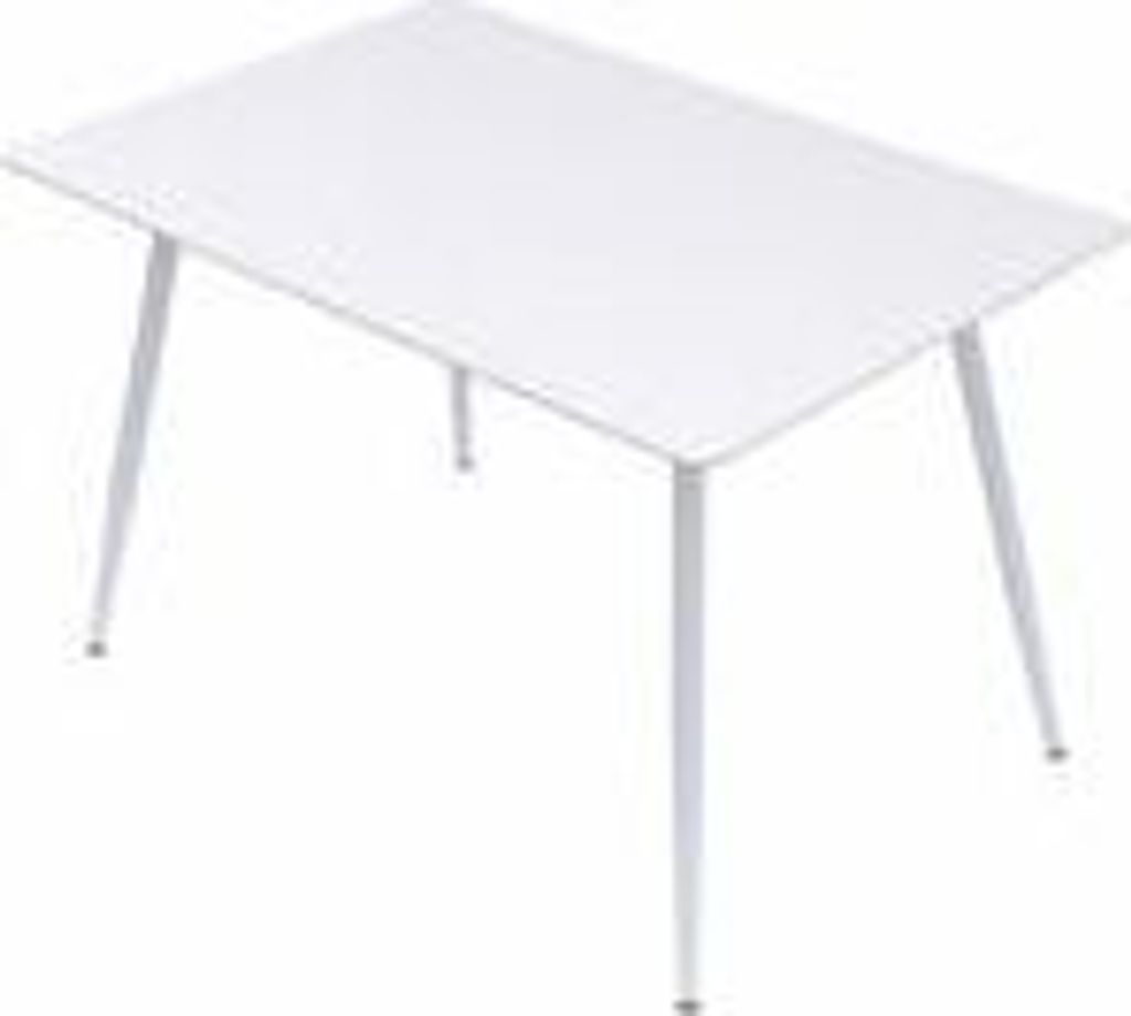 Esstisch Emilia ausziehbar 120-150-180 x 80 cm 4-10 Personen Küchentisch mit Metallgestell für Küche, Esszimmer Holz Optik,Farbe:Weiß