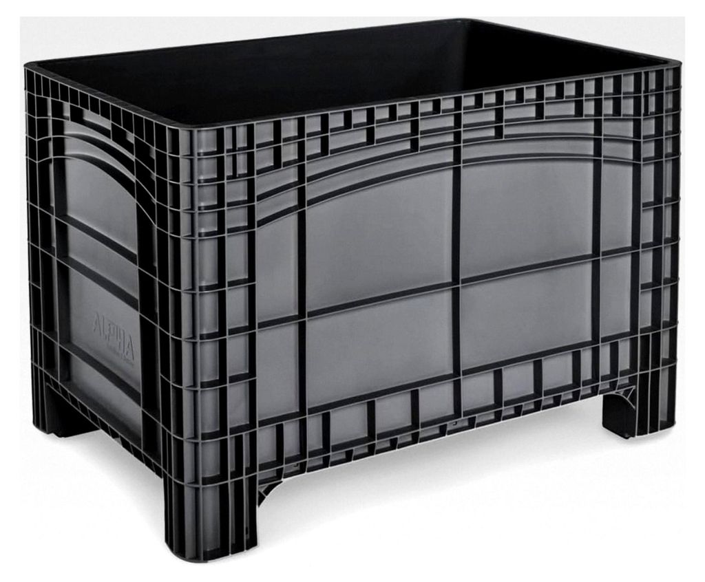 Bigbox schwarz 1200x800x800 mm geschlossen mit 4 Füßen