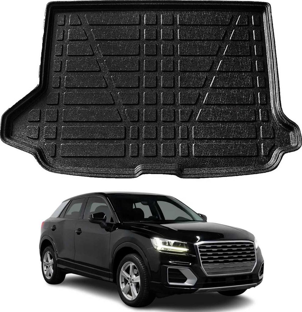 Kofferraumwanne Laderaumwanne für Audi Q2 2017-2025 Gummi TPE Schwarz