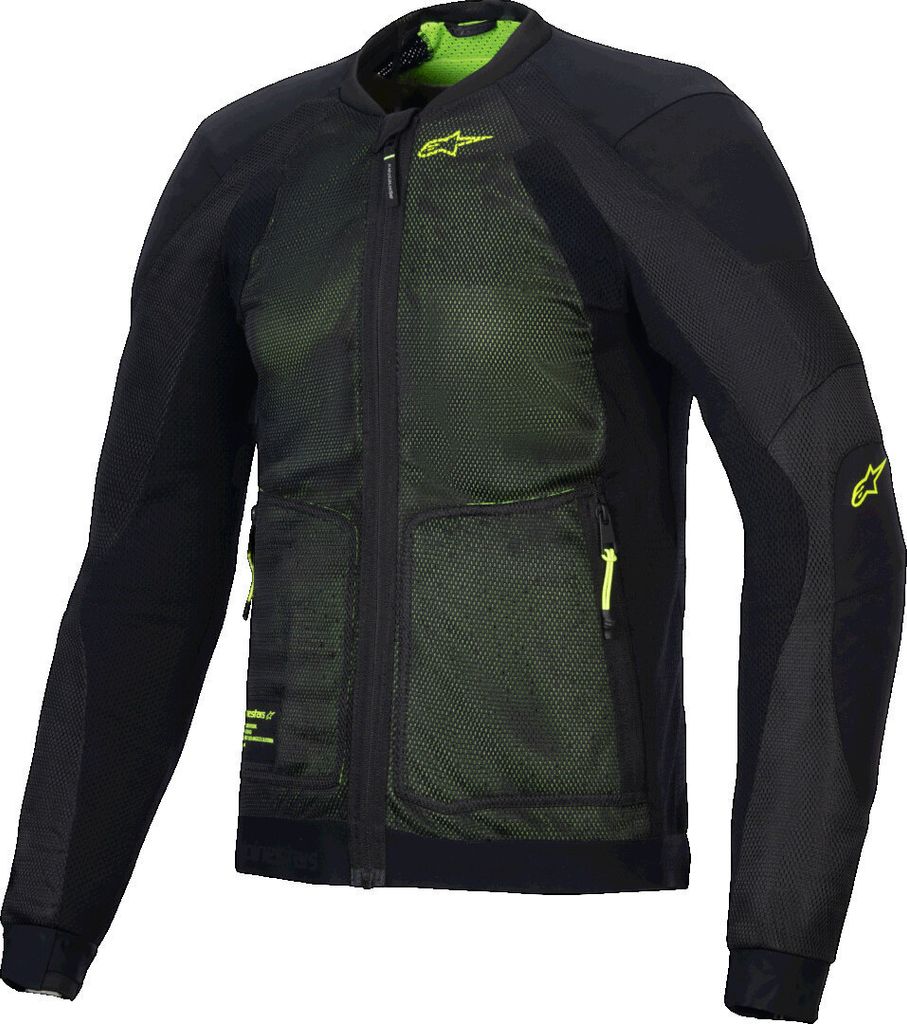 Alpinestars Troop-Air Protektorenjacke, schwarz/neon-gelb, 3XL