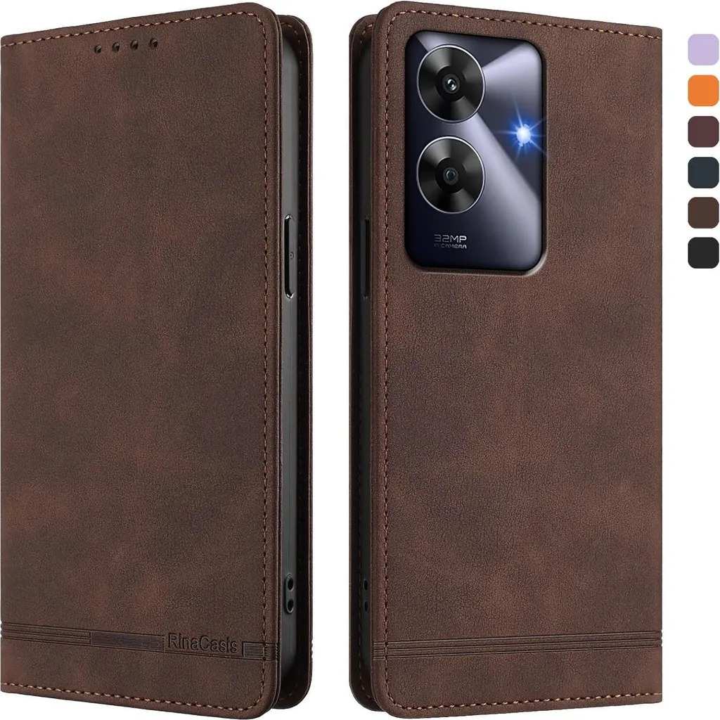 Custodia In Pelle Per Oukitel Y1000 – Cover Portafoglio Con Supporto E Slot Per Carte, Marrone, Chiusura Magnetica, Antigraffio