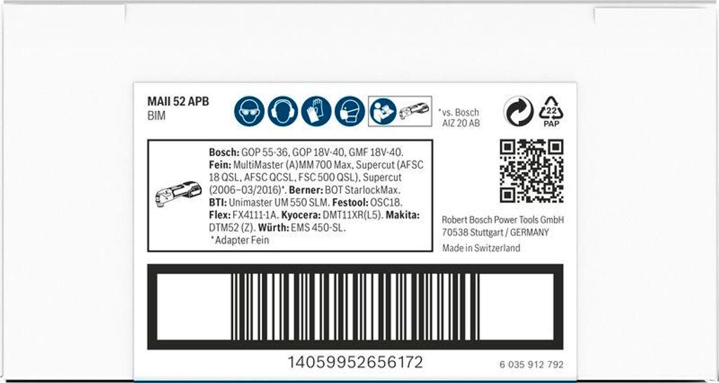 PRO MAII 52 APB Klinge für Multifunktionswerkzeug, 52x75 mm, 25 Stk.