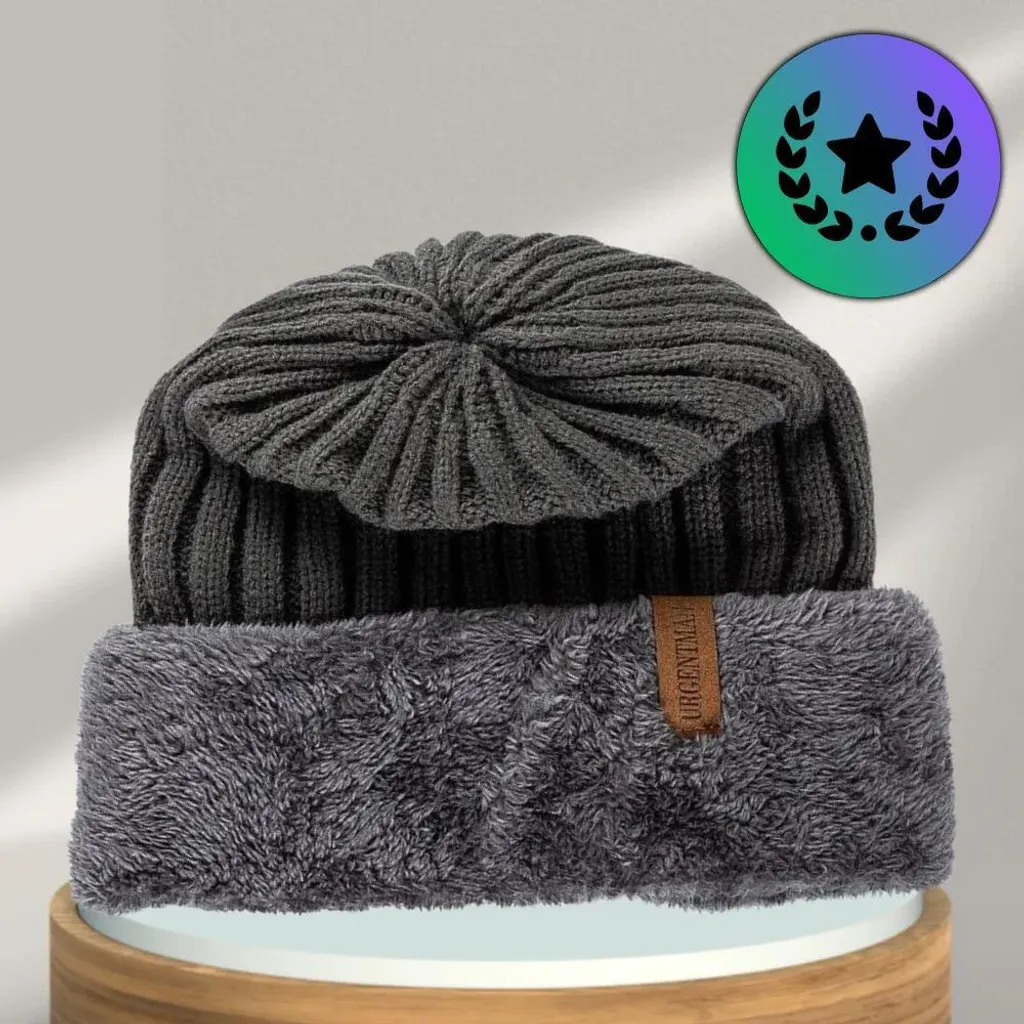 Laurie - Cappello a cuffia grigio con pom pom in pelliccia sintetica s – Pia Rossini Retail