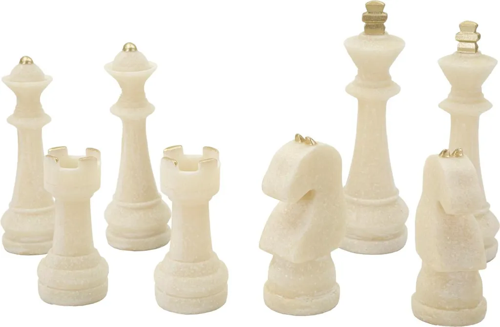 Set Scacchi Mauro Ferretti Quarzy 8 Pezzi Oro Bianco | Design Moderno - 7