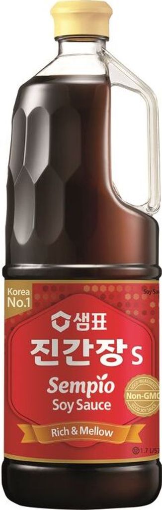 SEMPIO Sojasauce Jin S 1,7 Liter | Koreanische Sojasoße | ohne Einsatz genetischer Modifikationstechniken