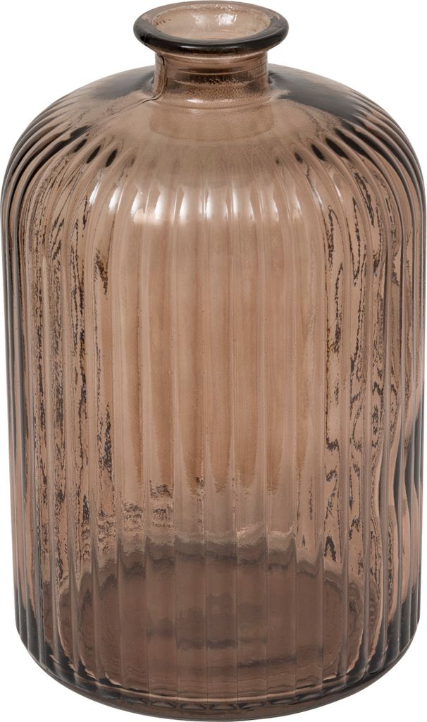 Vase "luz" recyceltes glas braun h23cm - Atmosphera créateur d'intérieur