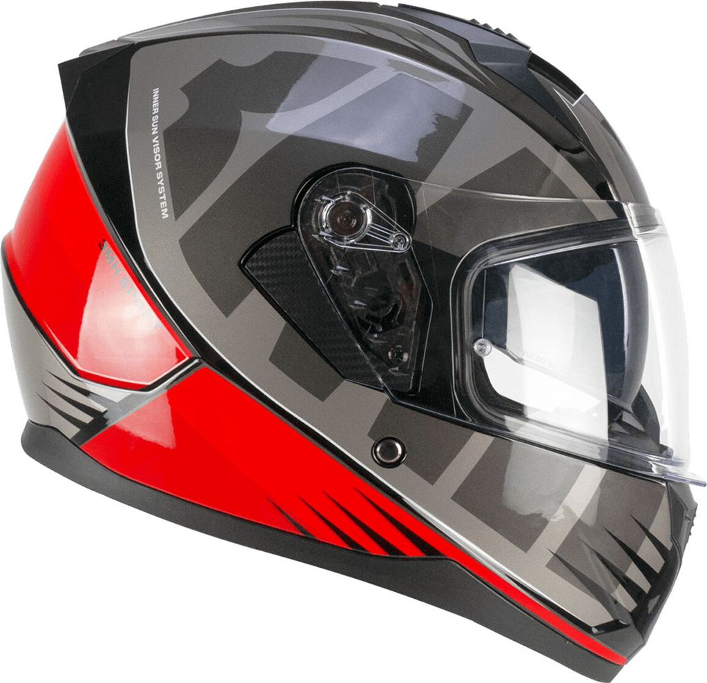 Integralhelm SKA-P 3MHG SPEEDER SPORT Grau Rot größe XS