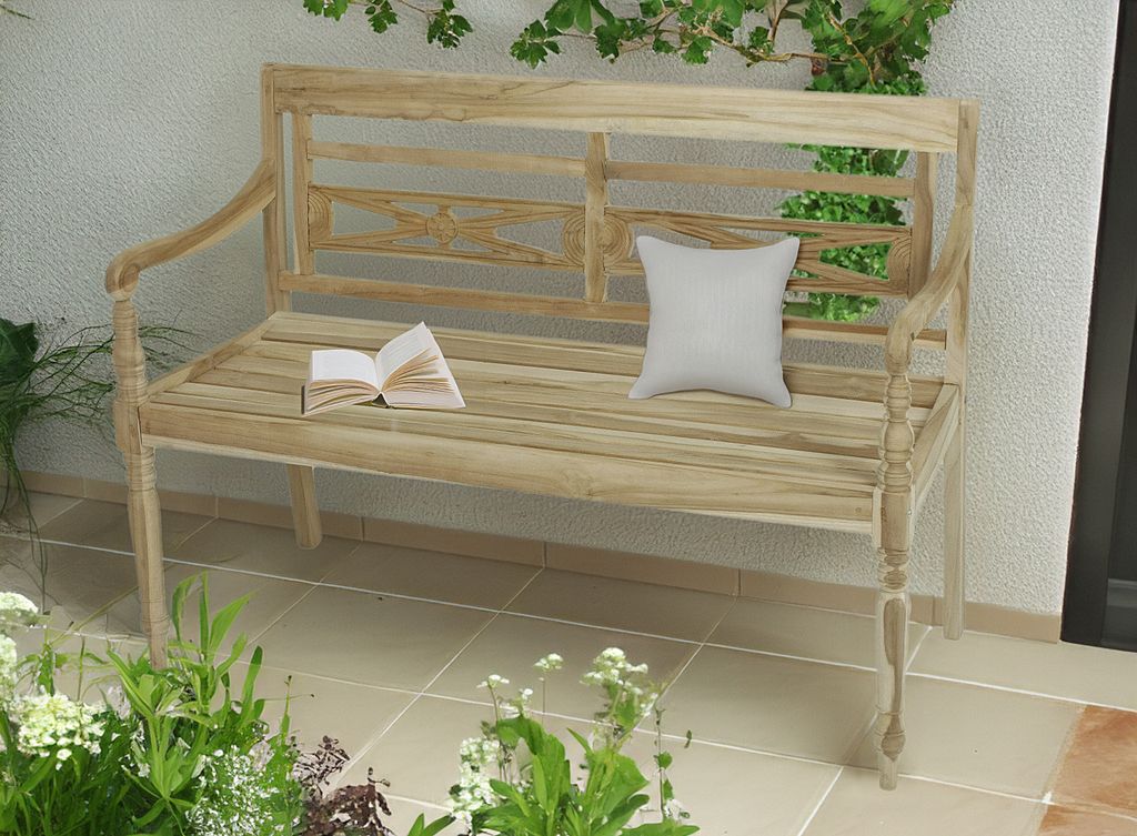 Garden Pleasure Gartenbank Sumatra 940228 braun Holz 120,0 Produktbild 1