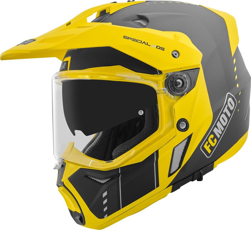 FC-Moto Merkur Pro Air Enduro-Helm, schwarz/gelb, S Produktbild 