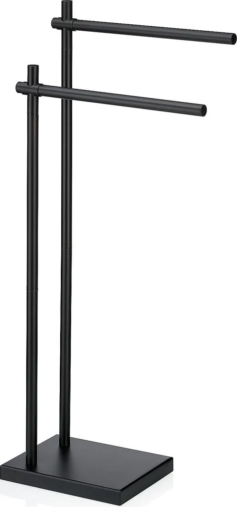 Porte-serviettes sur pied en métal noir design moderne KELA Devin 79 cm