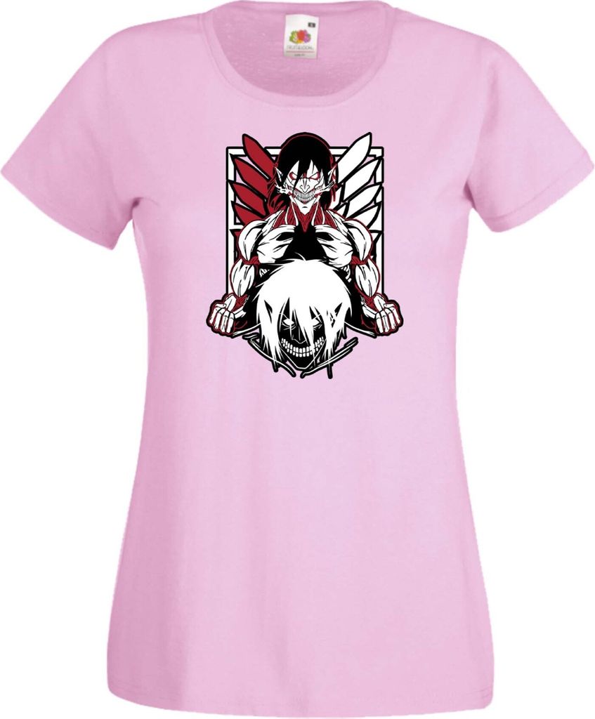 Damen T-Shirt Anime Manga Attack Anime On Titan 05 Puppet Titan, Lady L / Hellrosa
