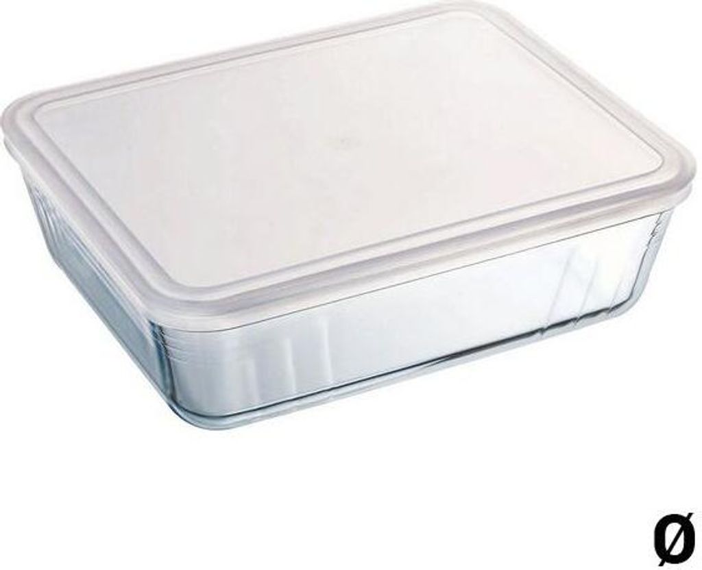 Pyrex Glas-Backformen Set – 2 Stück, Getönt Aquamarin, BPA-freie Deckel, Ofenfest