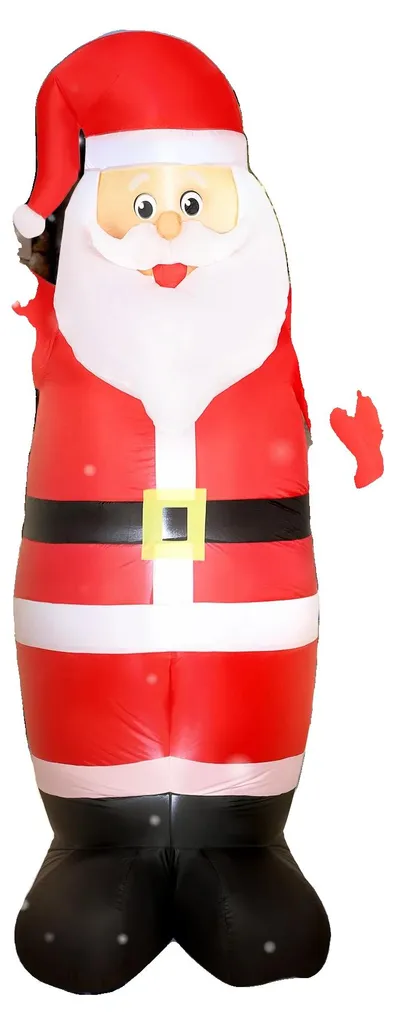 Père Noël gonflable auto-gonflant à LED avec soufflerie silencieuse