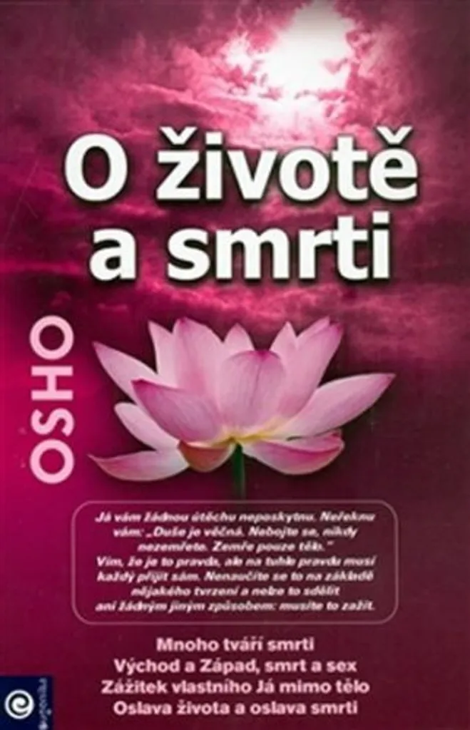 Livre de poche Osho O životě a smrti réflexions philosophiques