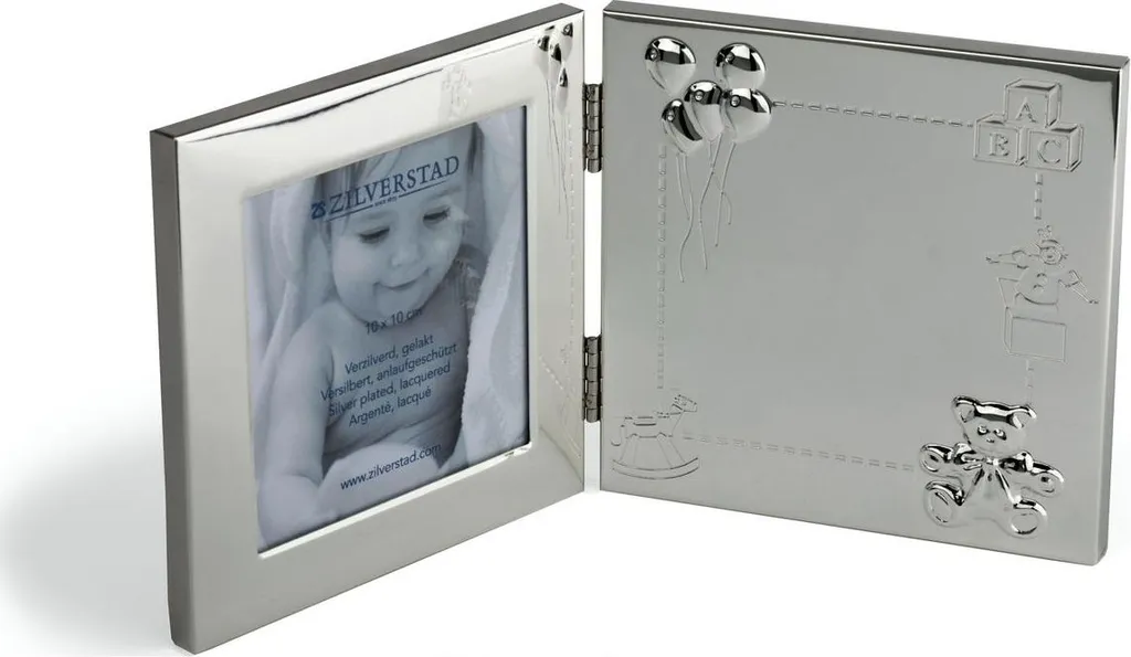 Cornice Argentata Zilverstad 8021231 Happy Baby | Design 9x9cm Moderno