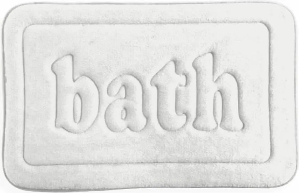 Tapis antidérapant anti-glissade TODAY Bath blanc en PVC 40 x 60 cm