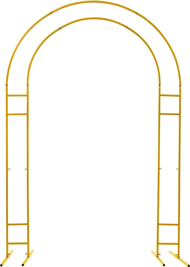 Arche événementielle stable en métal or pour décorations lourdes 2.2m