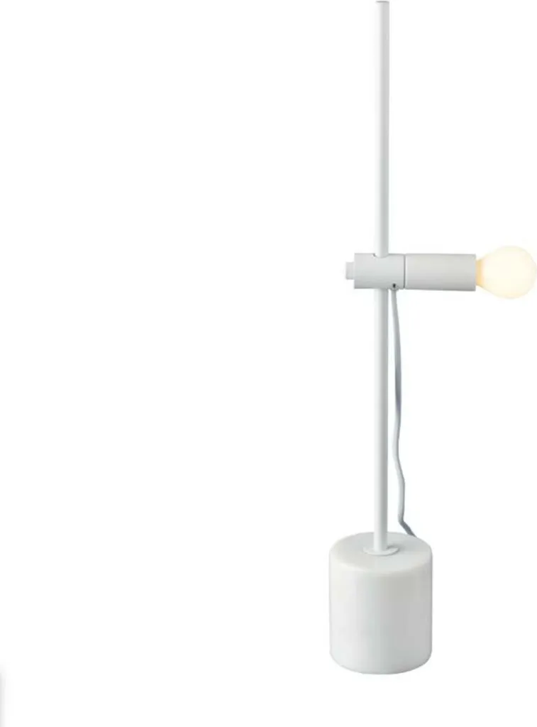 Lampe de table design en marbre blanc et métal H58cm Hera OD581T58W