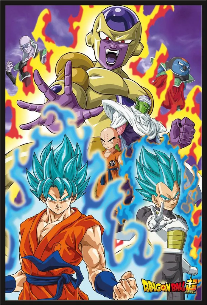 Cadre Shinsuke Noir avec Affiche Dragon Ball Super God Super anti-poussière