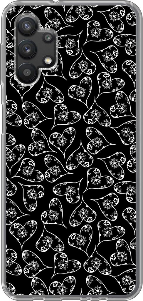 MuchoWow Handyhülle Schutzhülle Hülle für Telefoonhoesje Samsung Galaxy A32 5G Mädchen - Herz - Blumen - Muster - Mädchen - Kinder - Baby S...