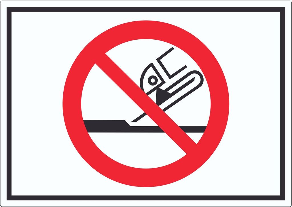 Nicht zulässig für Seitenschleifen Symbol Aufkleber A1 (594x841mm)