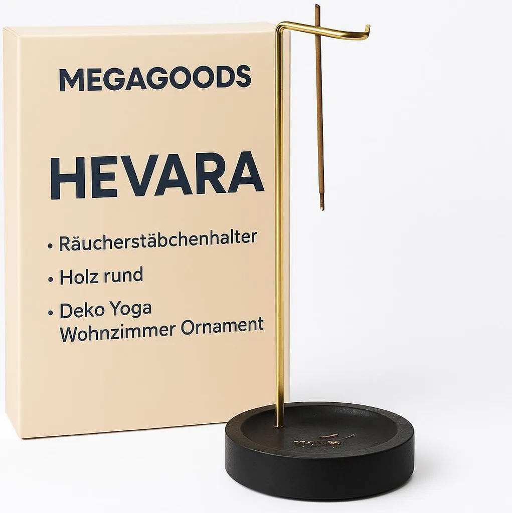 Porte-encens Bois Massif Rond Deko - Ornement Zen 12cm pour Méditation