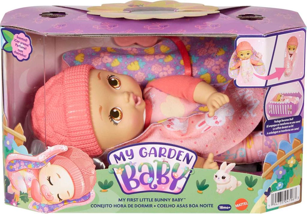 Baby My Garden Baby Bunny měkká panenka, růžová Obrázek produktu 
