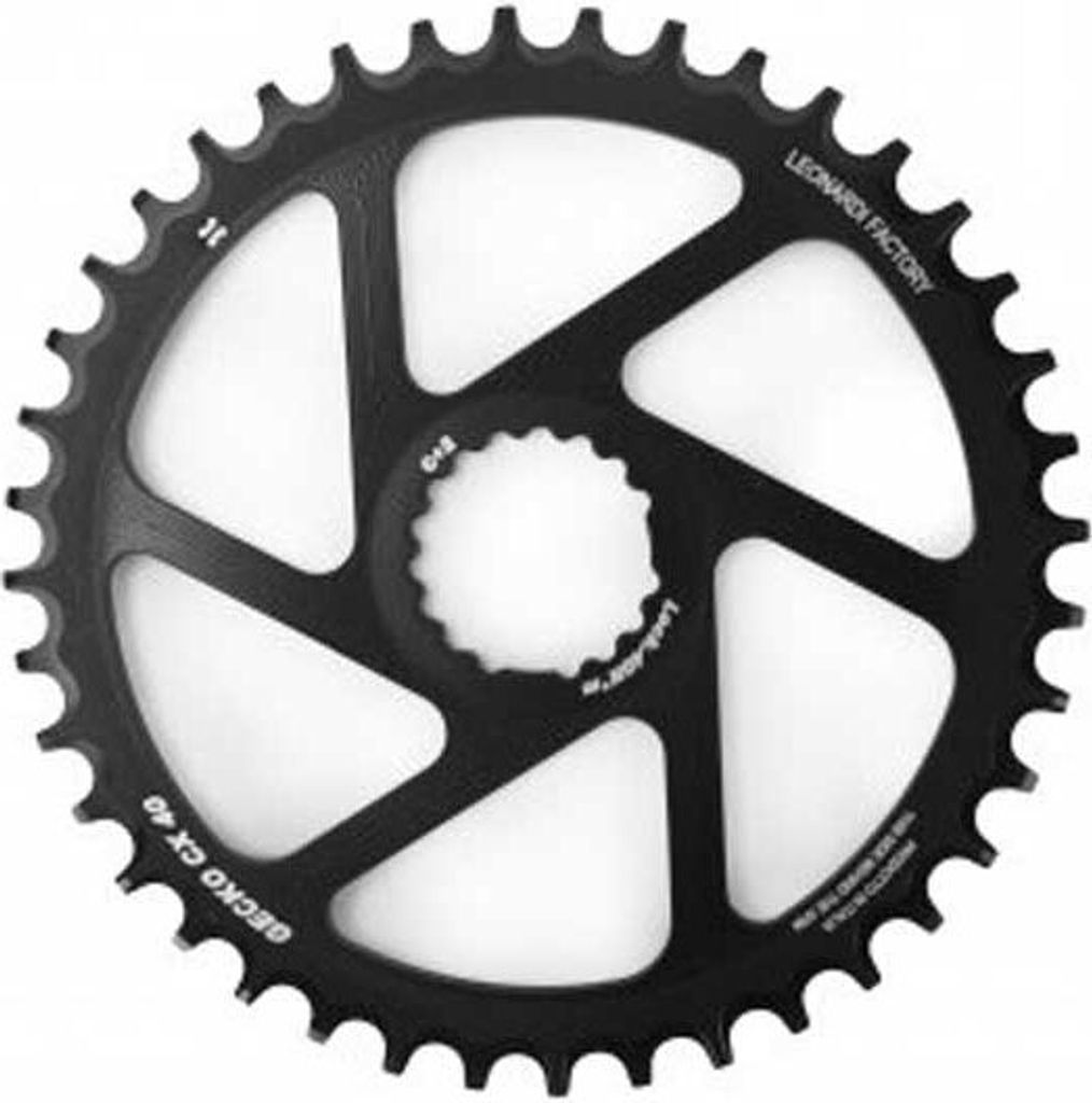 Leonardi Racing Gecko Cx / Gravel Cannondale Direct Mount Kettenblatt Schwarz 38t Schwarz 38t