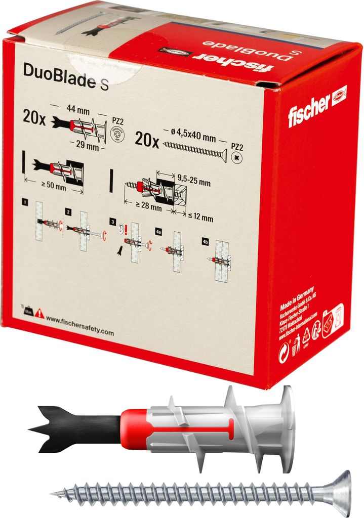Fischer DUOBLADE S 20 Stück(e) Spreizdübel (545678) Zdjęcie produktu 