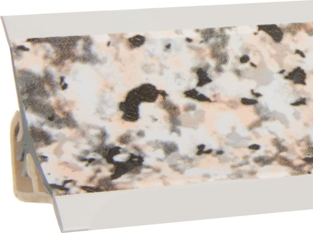 HOLZBRINK Küchenabschlussleiste Küchenleiste PVC Granit Wandabschlussleiste Arbeitsplatten 23x23mm 1 m