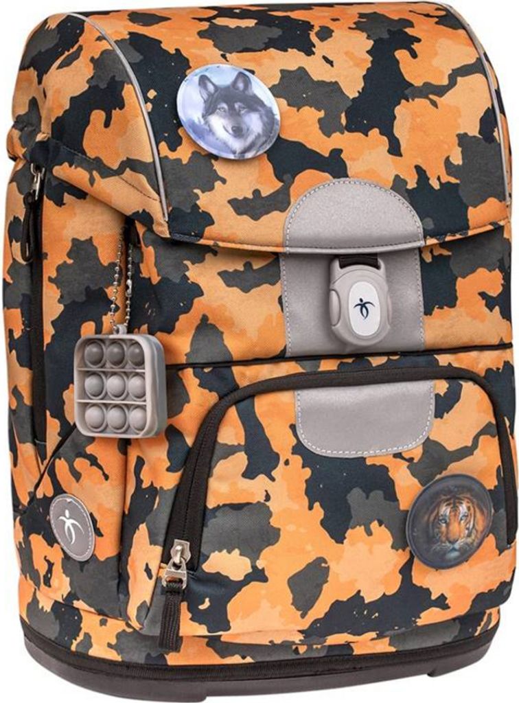 Belmil Motion Schulranzen Set 5-teilig \Orange Camouflage\""