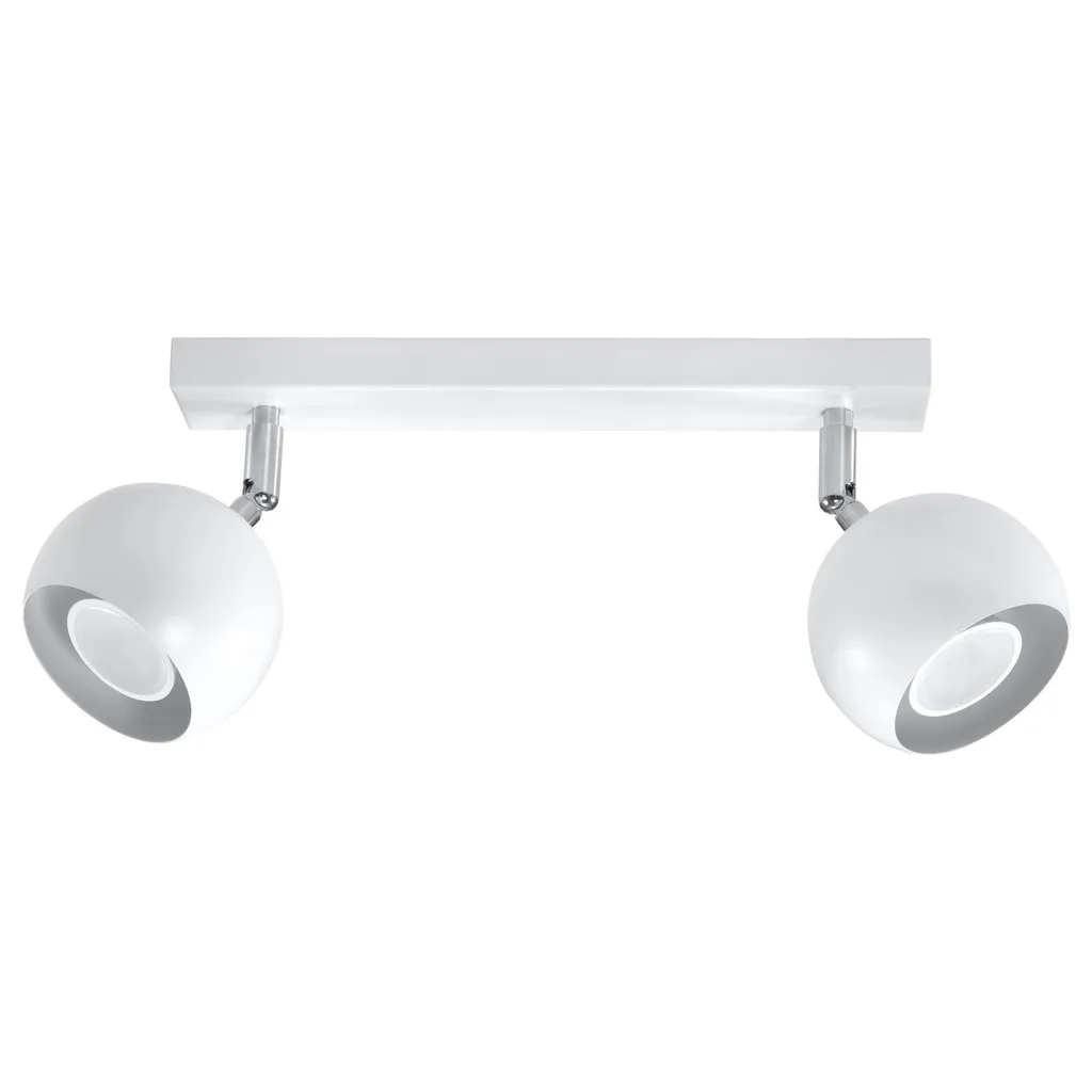 Lampada da Soffitto OCULARE 2 Bianco Sollux - Illuminazione Acciaio GU10