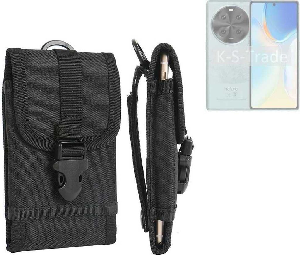 K-S-Trade Holster Handy Hülle kompatibel mit Hafury Meet Holster Handytasche Gürtel Tasche Schutz Hülle Robust Outdoor schwarz