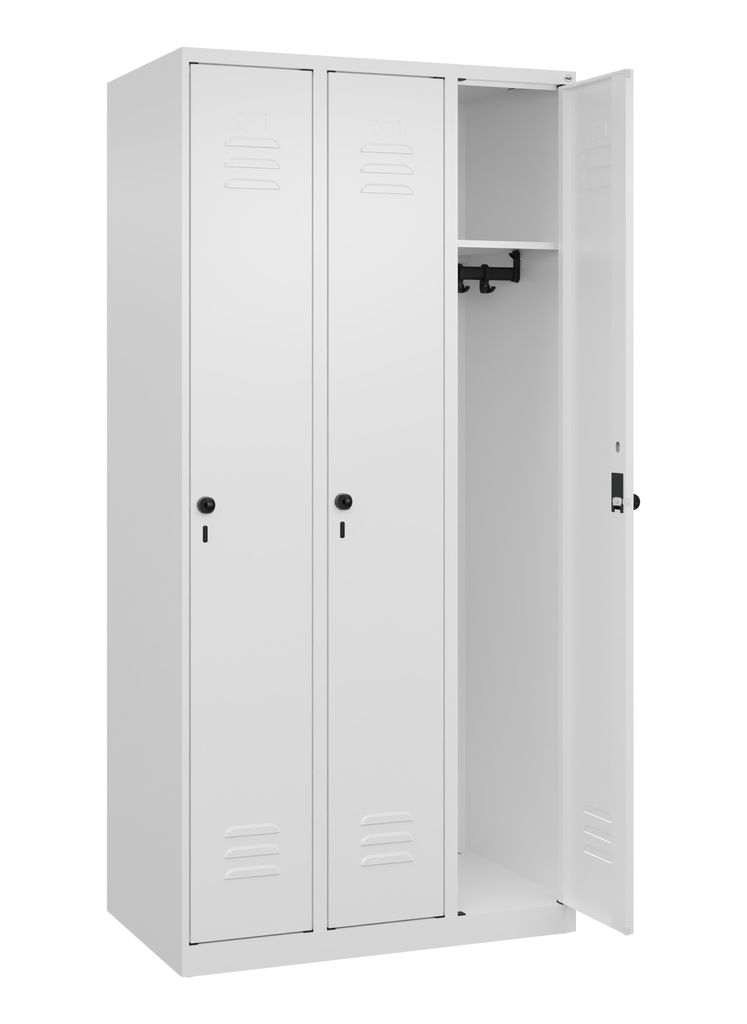 CP Spind Classic Plus verkehrsweiß 080000-30 S10012, 3 Schließfächer 90,0 x 50,0 x 185,0 cm