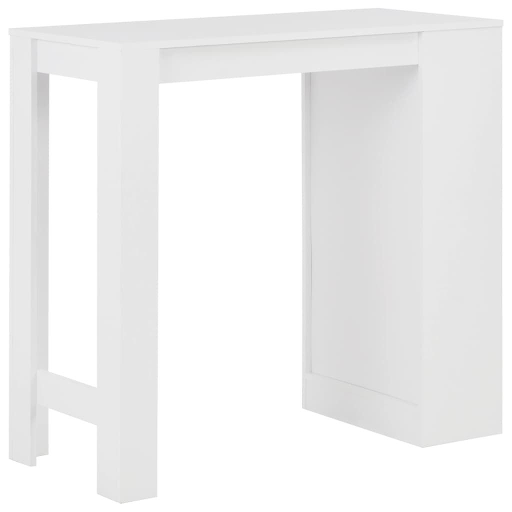 vidaXL Barový stôl s policou biely 110x50x103 cm Obrázok produktu 2