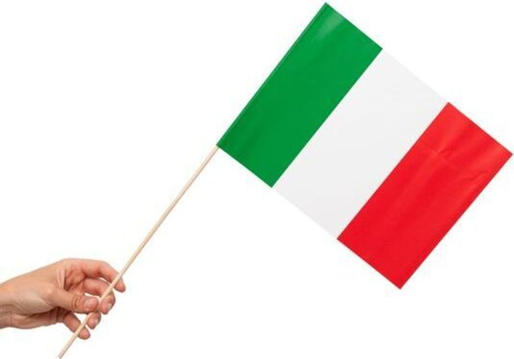 10 Papier Fahnen Italien 20 x 30 cm