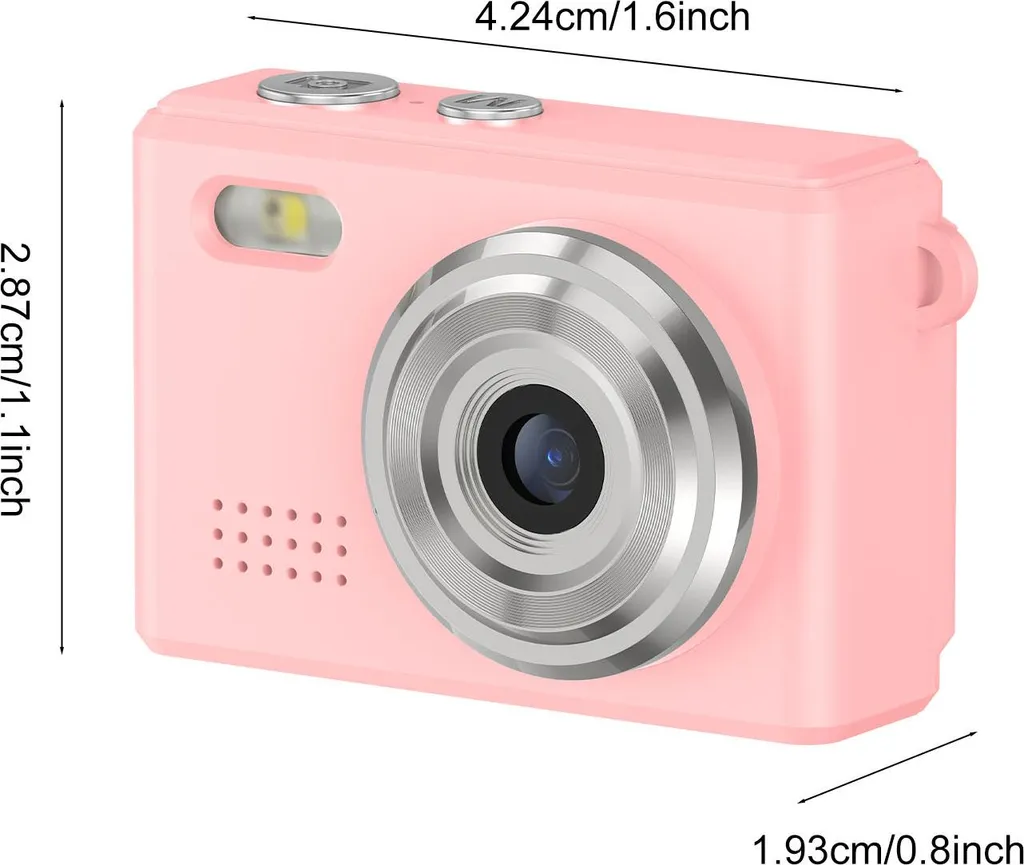 Fotocamera Portachiavi HD 1080P 12MP: Mini Digital Camera con LED