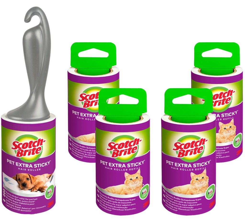 Scotch-Brite™ Pet Extra Sticky Tierhaar-Roller, 48 Blatt + Produktbild 